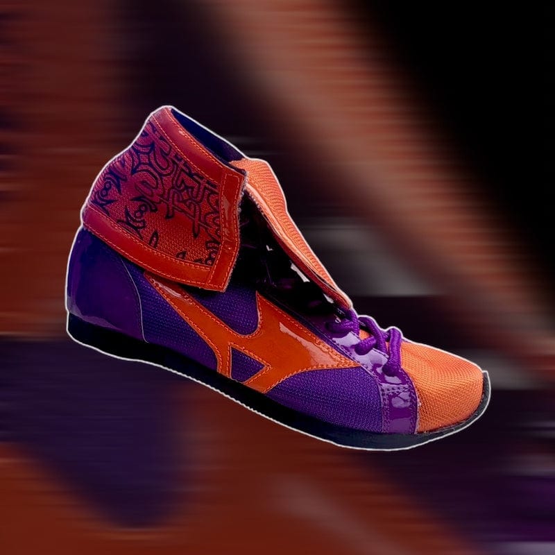 Emerald Temple boxing boot Purple + Orange / 8 Premium Boxing Boots